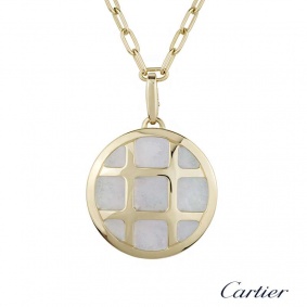 Cartier 18k Yellow Gold Mother of Pearl Pasha Pendant